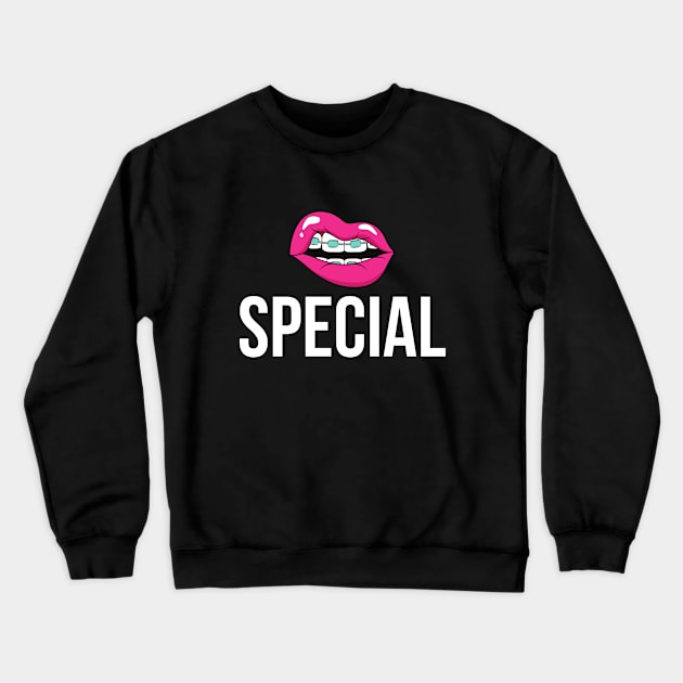 HOT PINK LIPS Crewneck Sweatshirt by Popular_and_Newest